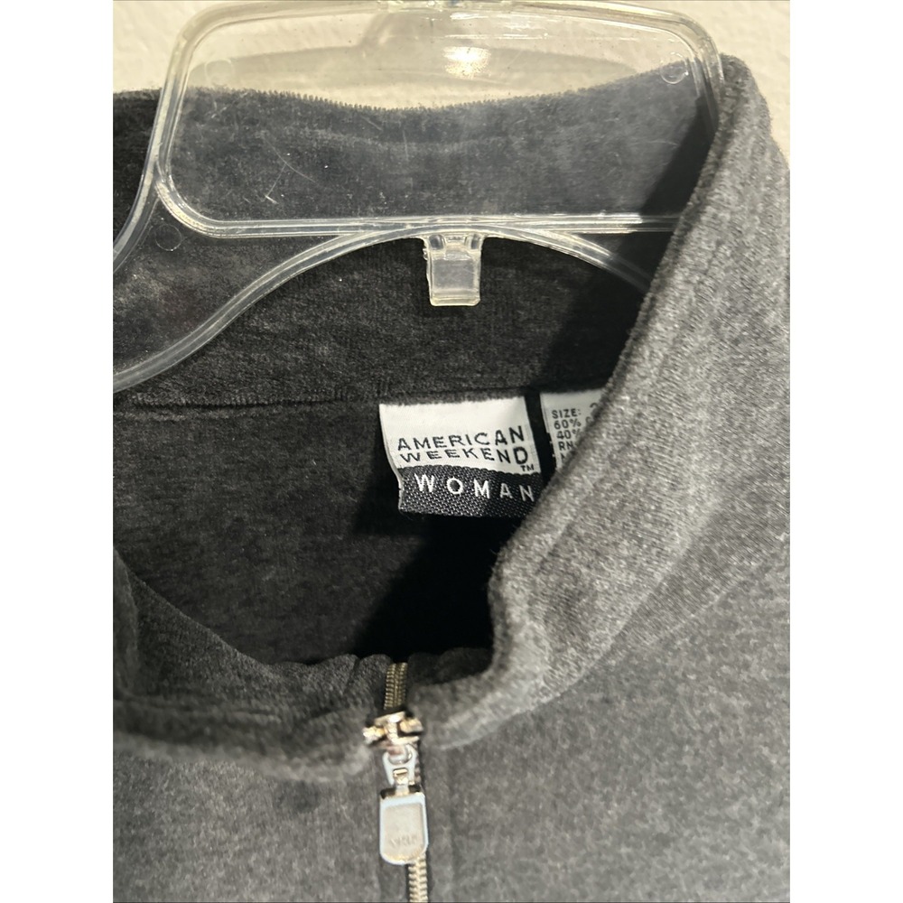 American Weekend 2X Vintage Grey Sweatsuit Velour Part - Picture 3 of 5